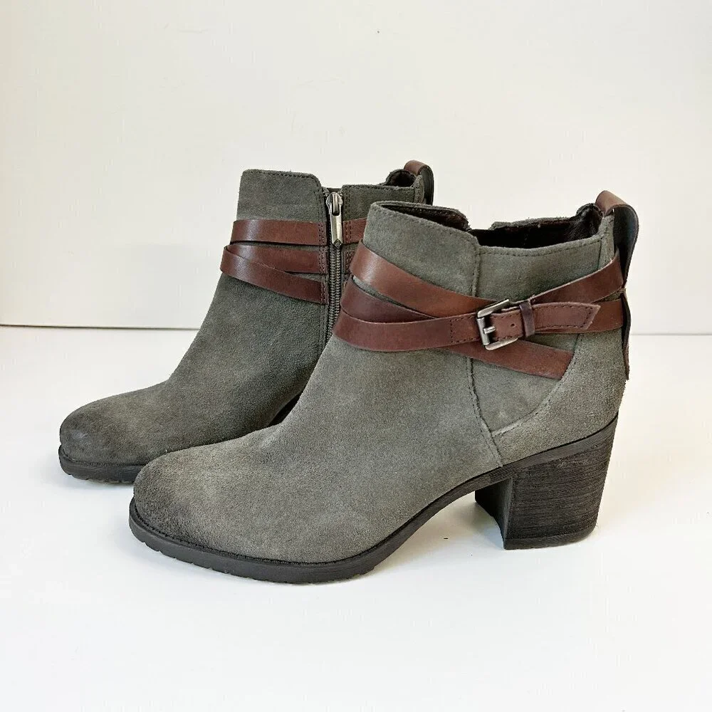 Sam Edelman Shoes Hannah Suede Boots Moto Chelsea Ankle Booties